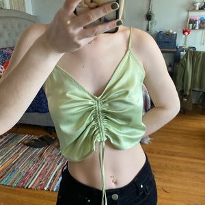 Green Crop Top